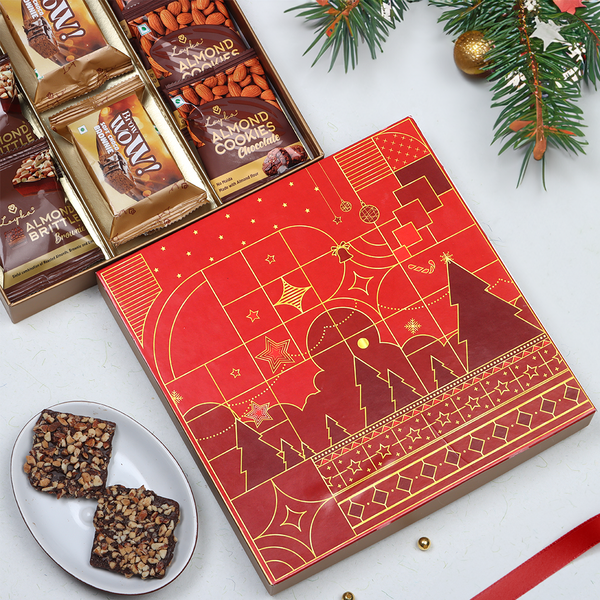 Loyka Christmas Gift Box - A perfect combination of Almond Brittle Brownie, Almond Choco Cookies and Brownies