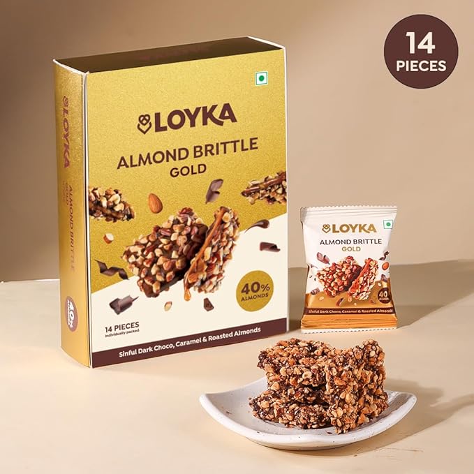 Almond Brittle Gold 14 Pcs Box