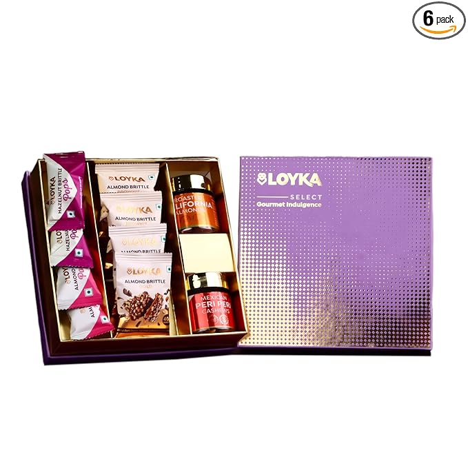 Loyka Disco Lights Gift Box | Assorted Premium Chocolate & Nuts Hamper | Choco & Dry fruit Delicacy | Gift for Diwali, Birthdays, Anniversary, or Occasions | Roasted Nuts (Almonds, Cashew, Hazelnut)