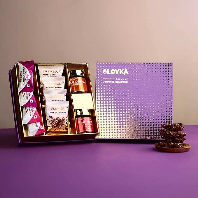 Loyka Disco Lights Gift Box | Assorted Premium Chocolate & Nuts Hamper | Choco & Dry fruit Delicacy | Gift for Diwali, Birthdays, Anniversary, or Occasions | Roasted Nuts (Almonds, Cashew, Hazelnut)