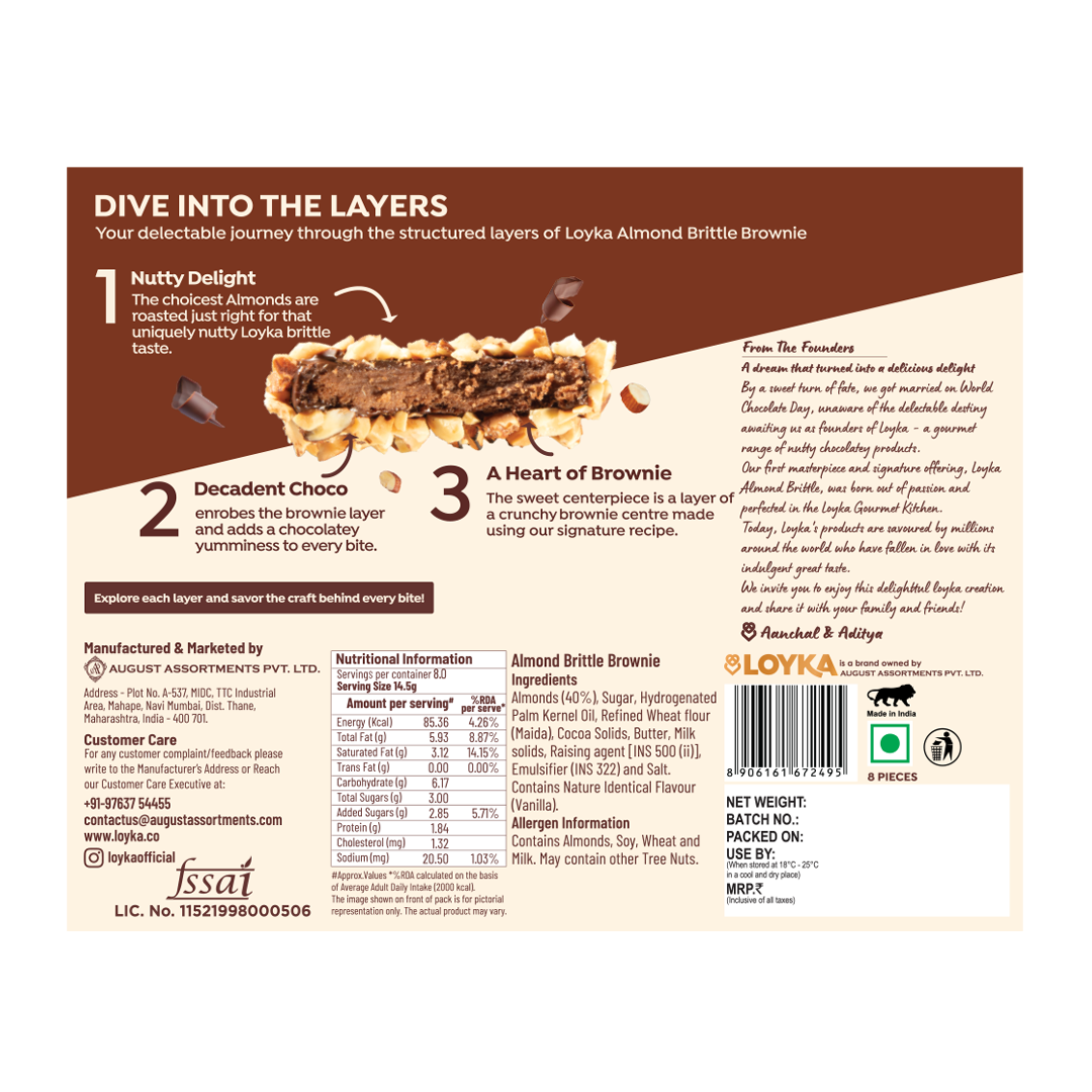 Almond Brittle Brownie 8pcs
