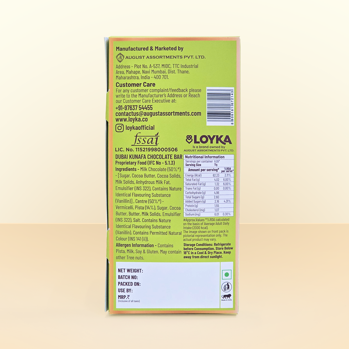 Dubai Kunafa Chocolate Bar