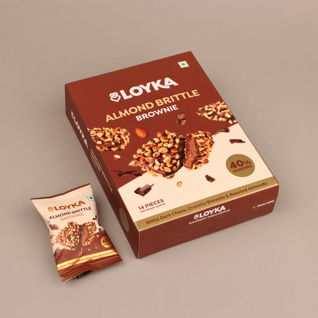 Almond Brittle Brownie 14 Pcs Box