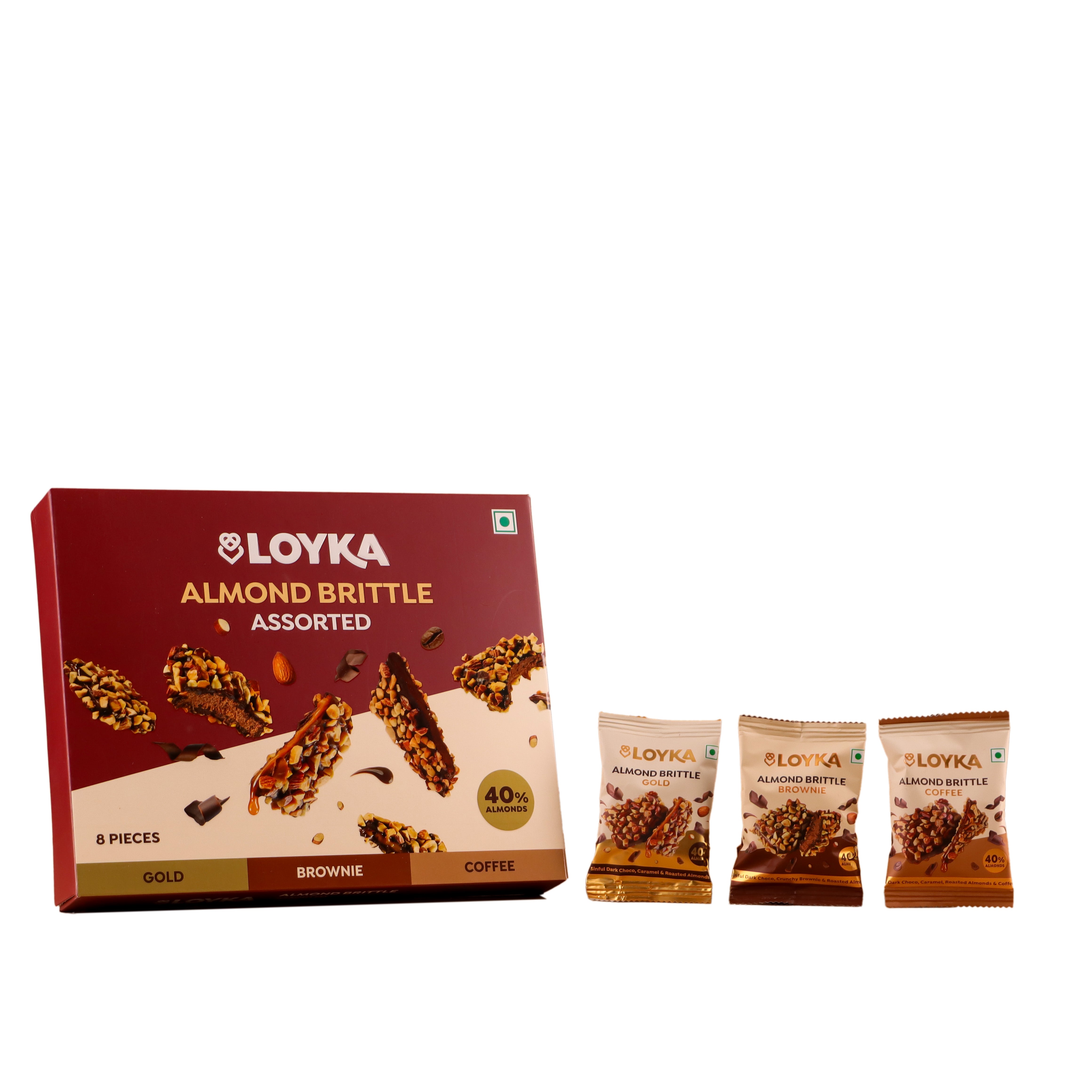 Almond Brittle Assorted 8 Pcs Box