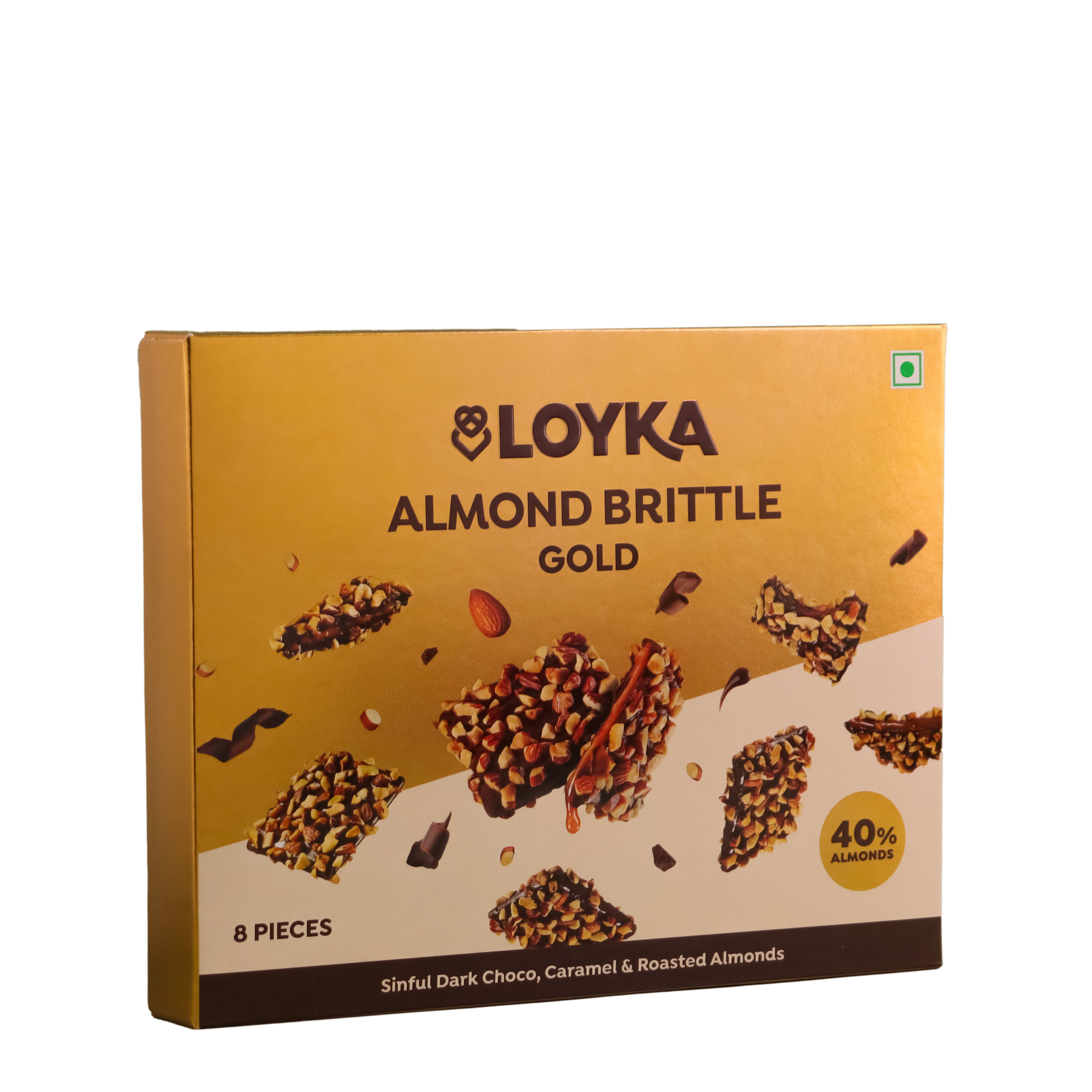 Almond Brittle Gold 8 Pcs Box
