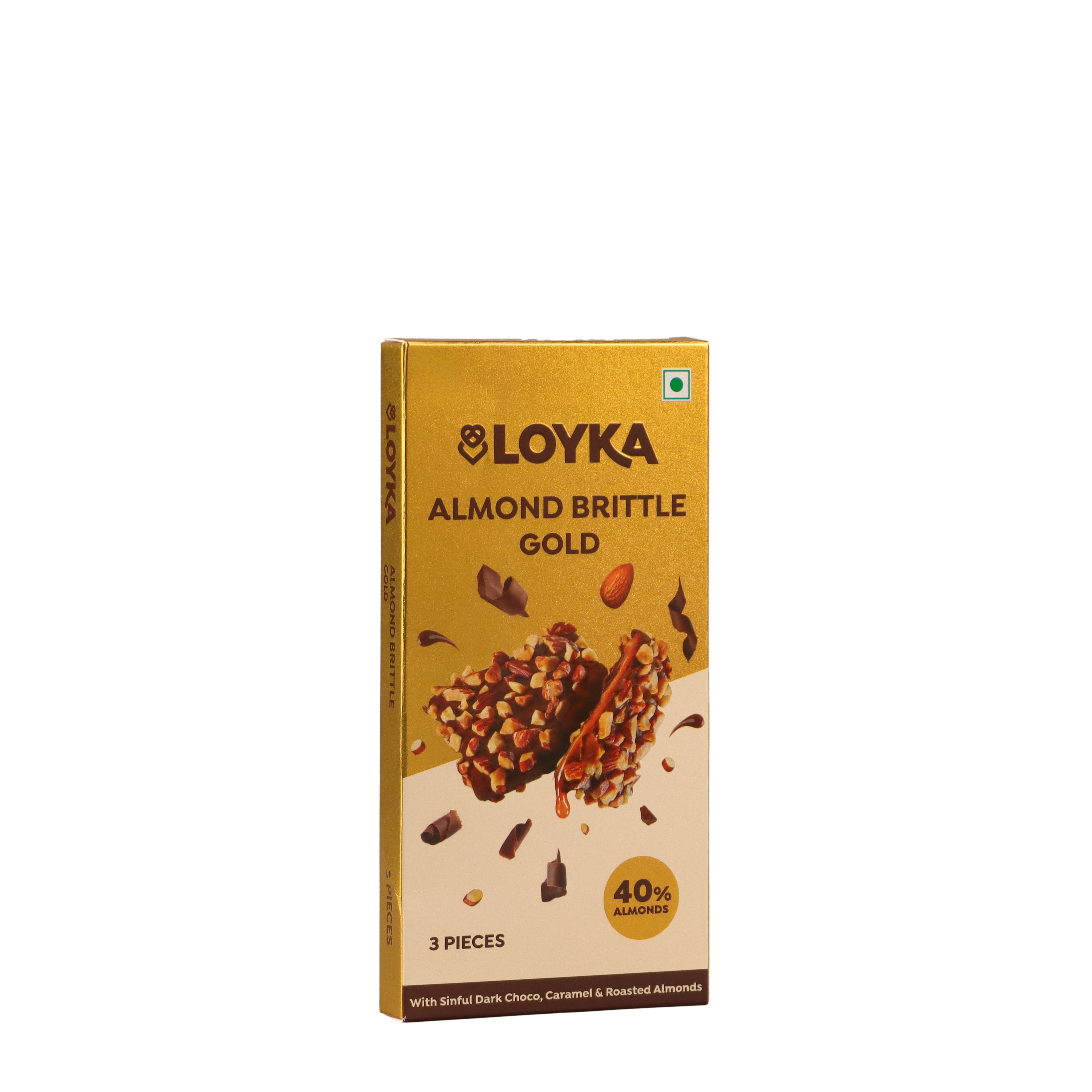 Almond Brittle Gold 3 Pcs Box