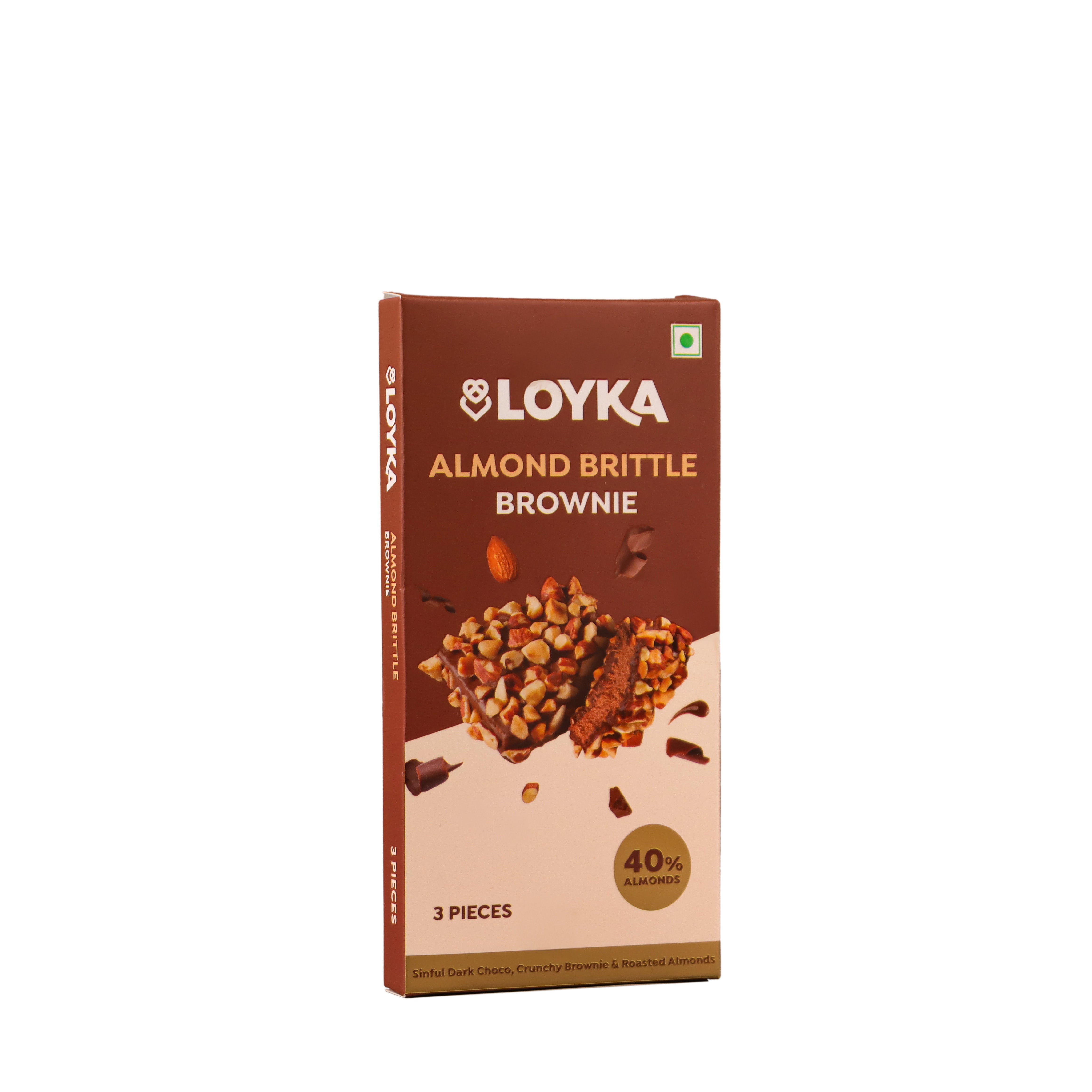 Almond Brittle Brownie 3 Pcs Box