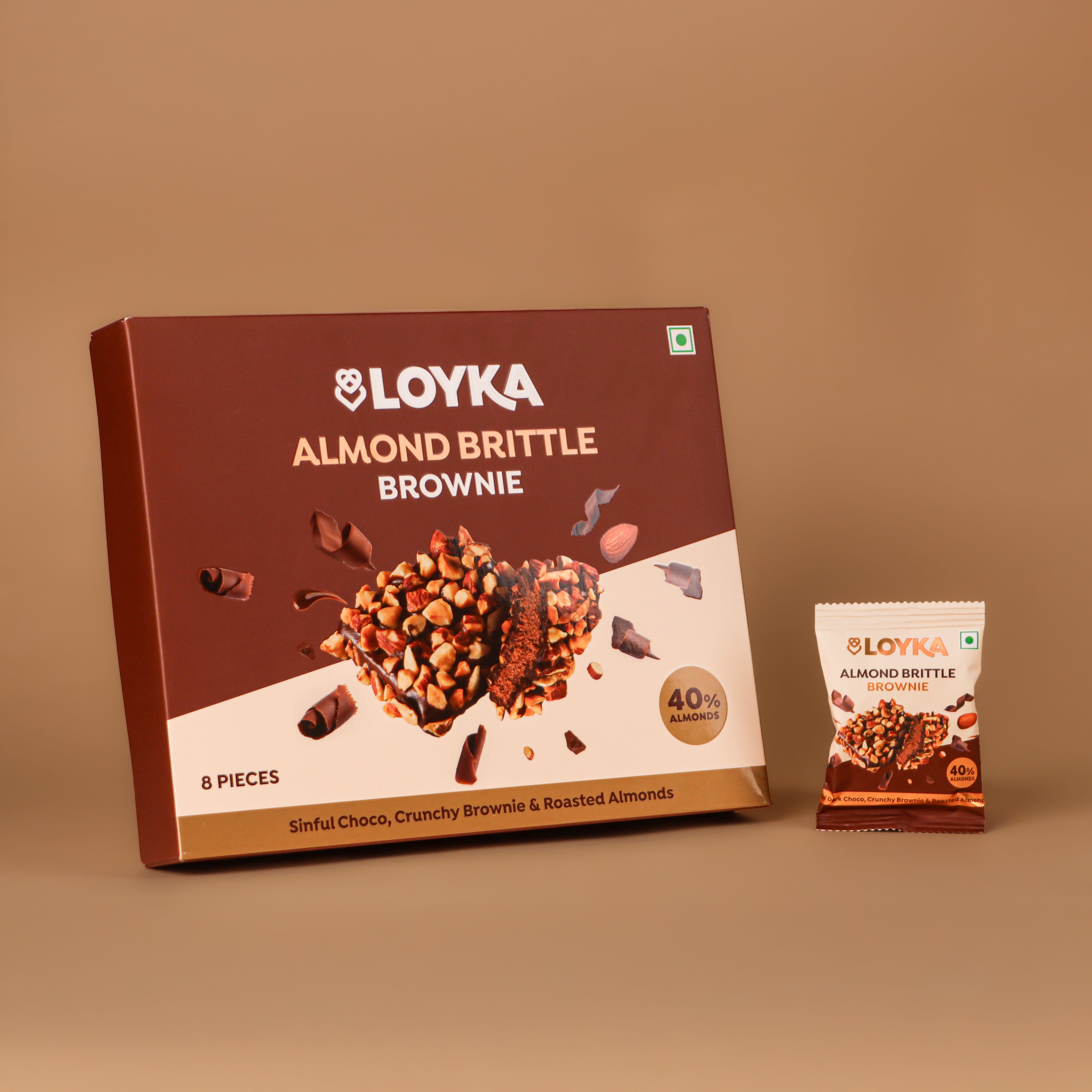 Almond Brittle Brownie 8pcs