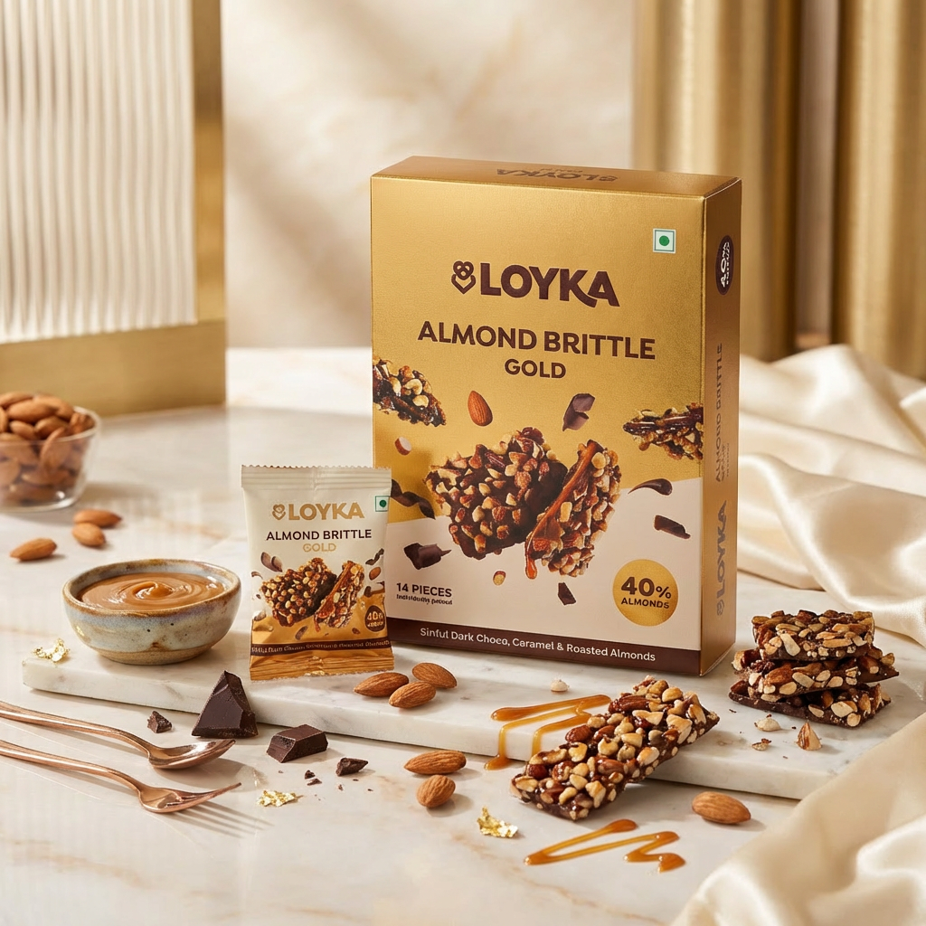 Almond Brittle Gold 14 Pcs Box
