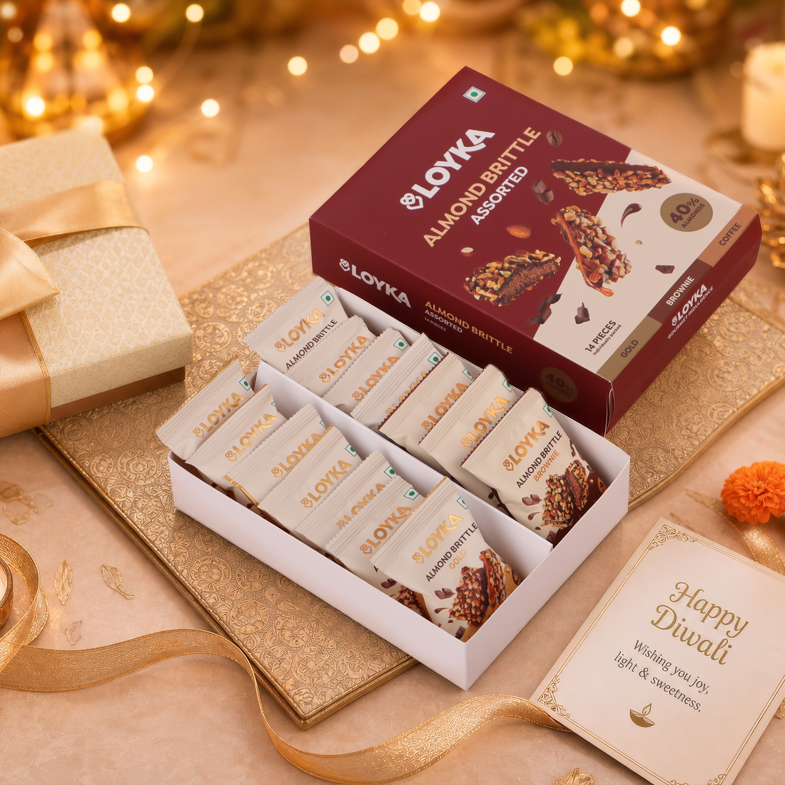 Almond Brittle Assorted 14 Pcs Box