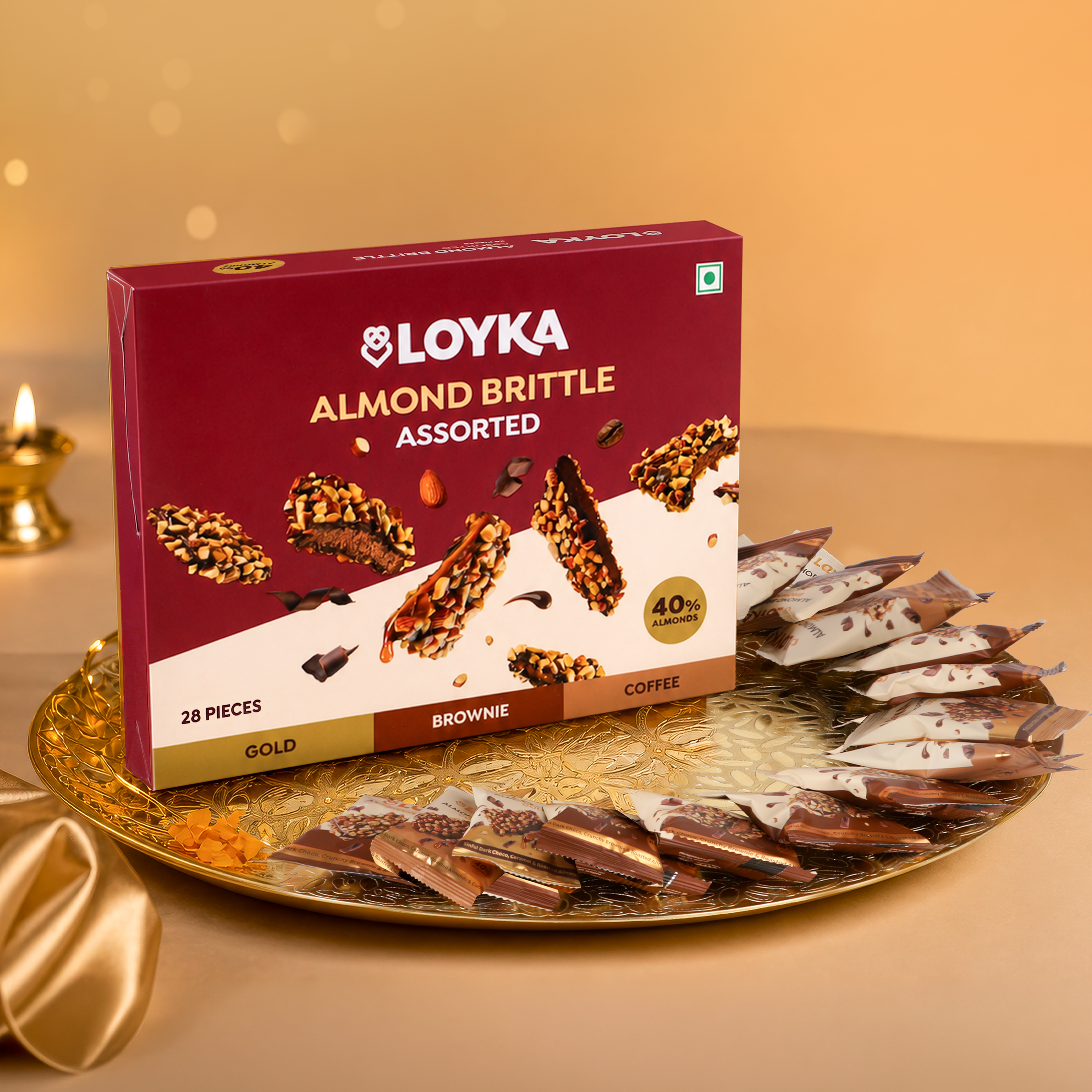 Almond Brittle Assorted 28 Pcs Box