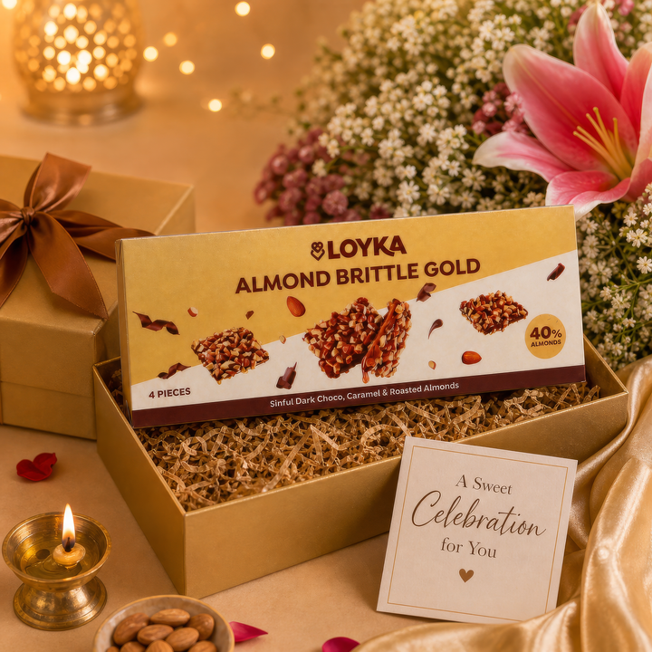 Almond Brittle Gold 4 Pcs Box