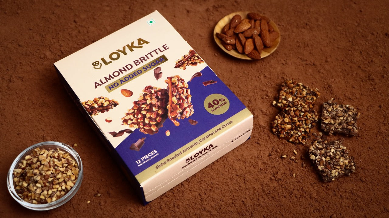 Almond Brittle 12 pcs Box (No Added Sugar)