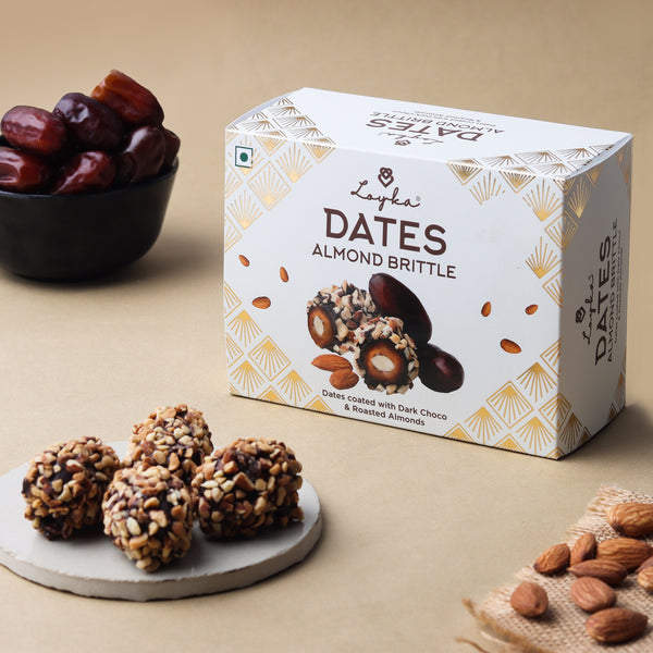 Almond Brittle Dates 11 pcs Box