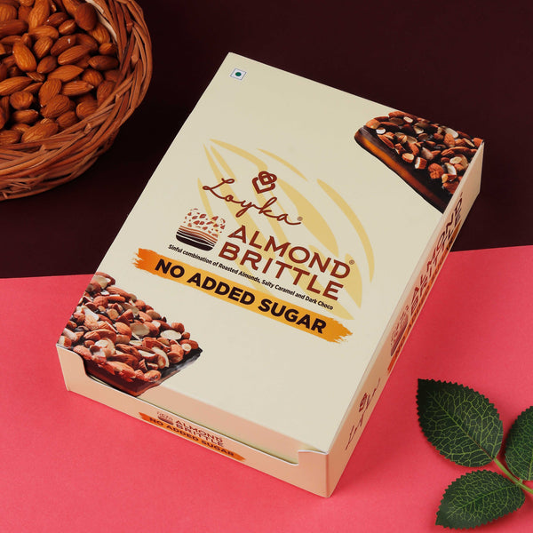 Almond Brittle 12 pcs Box (No Added Sugar)